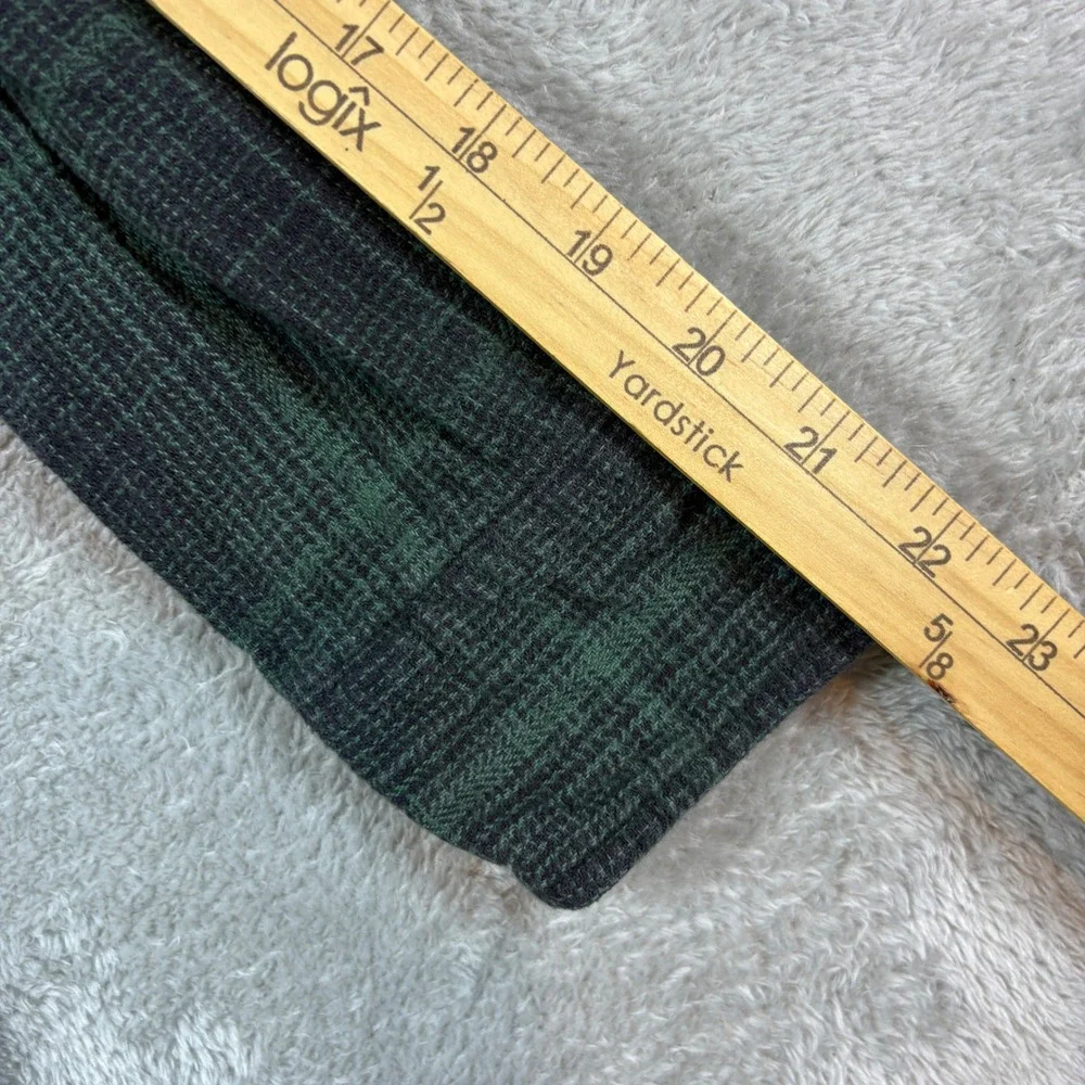 Levi's Shirt Mens M Relaxed Plaid Flannel Green Black Button Up‎ Pocket